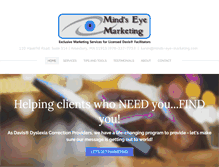 Tablet Screenshot of minds-eye-marketing.com